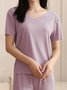 Ice Silk Fabric Short-sleeved Trousers Homewear Two-piece Set