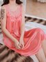 Sexy Lace Loose Ice Silk Nightdress