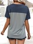 Crew Neck Geometric Loose Casual T-Shirt