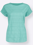 Crew Neck Casual Loose Textured Pattern Shirt