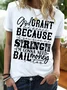 Women's Short Sleeve Tee T-shirt Summer Text Letters Crew Neck Casual Top