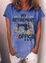 Women Text Letters Short Sleeve Tee T-shirt Crew Neck Casual Summer Top