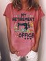 Women Text Letters Short Sleeve Tee T-shirt Crew Neck Casual Summer Top