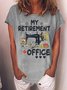 Women Text Letters Short Sleeve Tee T-shirt Crew Neck Casual Summer Top
