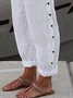 Women's Cotton Loose Casual Baggy Long Pant With Pockets