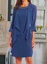 Crew Neck Elegant Wedding Guest Two-piece Set Formal Dress With Cardigan