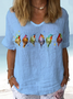 JFN Watercolor Hummingbirds Print Lounge Top