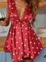 Sexy Deep V Lace Floral Nightdress