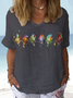 JFN Watercolor Hummingbirds Print Lounge Top