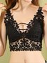 Water Soluble Flower Lace Back Wrap No Steel Rim Tank Bra