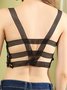 Water Soluble Flower Lace Back Wrap No Steel Rim Tank Bra