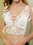 Water Soluble Flower Lace Back Wrap No Steel Rim Tank Bra