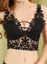 Water Soluble Flower Lace Back Wrap No Steel Rim Tank Bra