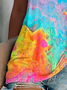 Plus Size Gradient Casual Loose Jersey T-Shirt