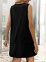 Square Neck Spaghetti Loose Plain Casual Basic Dress