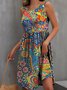 Ethnic Paisley Crew Neck Regular Fit Dress