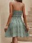 Casual Spaghetti Regular Fit Floral Dress
