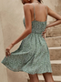 Casual Spaghetti Regular Fit Floral Dress