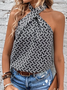 Casual Loose Halter Geometric Tank Top