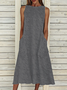 JFN Cotton & Linen Plain Dress
