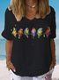 JFN Watercolor Hummingbirds Print Lounge Top