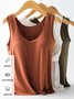 Sports Plain Cotton Sports Bra