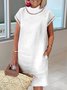Half Turtleneck Cotton Dress
