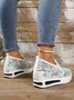 Floral Embroidery Breathable Platform Loafer Sheer Mesh Sneakers Hollow Out Tulle Comfortable Slip-On 