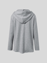 Women's plain casual loose zipper hooded lightweight Two Piece Sets