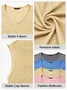 Women Cap Sleeve Tank Top Camisole Summer Plain V Neck Daily Casual Top
