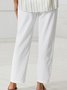 Women's Loose Casual Baggy Linen & Cotton Daisy Floral Pant 