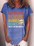 Women's Text Letters Short Sleeve Tee T-shirt Crew Neck Casual Summer Top