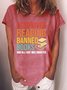 Women's Text Letters Short Sleeve Tee T-shirt Crew Neck Casual Summer Top
