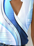 V Neck Loose Ombre Casual Tank Top
