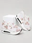 Floral Embroidery Breathable Platform Loafer Sheer Mesh Sneakers Hollow Out Tulle Comfortable Slip-On 