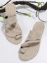 Casual Denim Shoes Toe Ring Slide Jean Sandals Jean Slippers