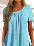 Plain Regular Fit Simple Asymmetrical T-Shirt