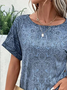 Floral Loose Casual Crew Neck T-Shirt