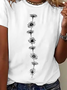 Women Floral Short Sleeve Tee T-shirt Crew Neck Casual Summer Top