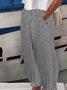 Plus Size Striped Loose Casual Pants