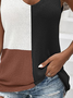 Geometric V Neck Casual Tank Top