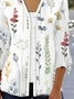 Wrap Casual Loose Floral Shirt