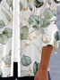 Leaf Buttoned Casual Mock Two-Piece Shirt