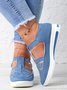 Hollow out Braided Hook and Loop Sports Sandals