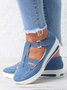 Hollow out Braided Hook and Loop Sports Sandals