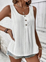Everyday Casual Button Trim Knitted Vest