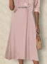 Women's Lace Plain Party Going Out Two Piece Set Half Sleeve Elegant Summer Coat With Skirt Matching Set