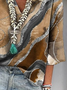 Casual V Neck Ombre Shirt