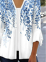 Loose Flare Sleeve Casual Floral Kimono