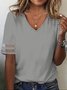 Loose V Neck Casual T-Shirt
